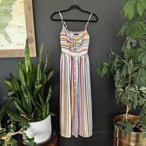 Striped Multicolor Midi Dress​